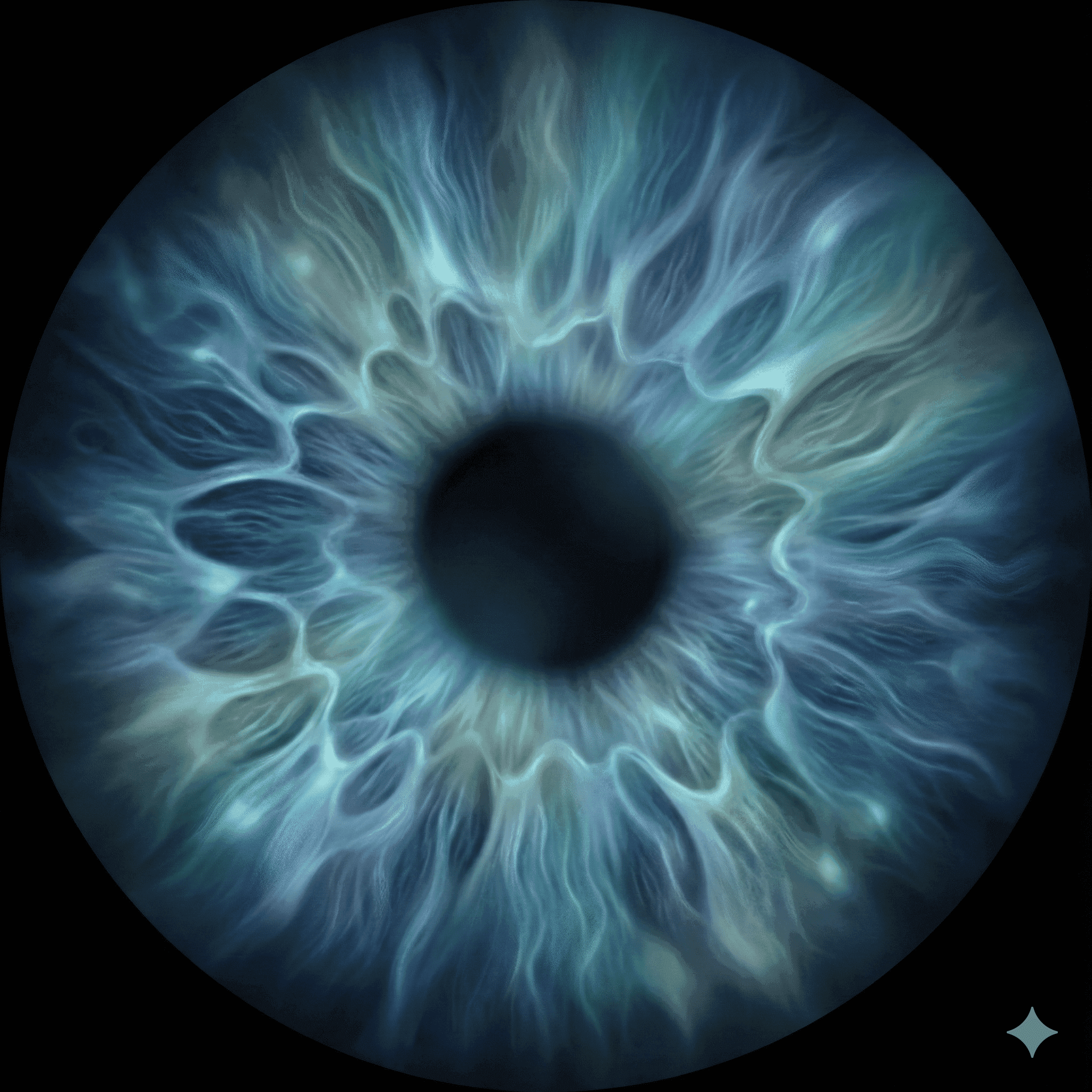 Ethereal iris art style